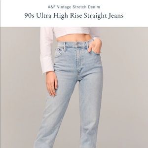 Abercrombie 90’s High Rise Denim in Vintage Light